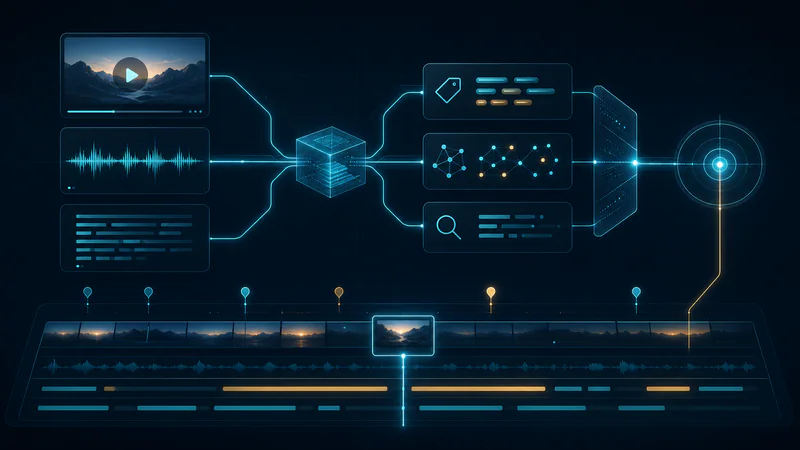 Video and audio becoming searchable through transcription, tagging, and indexing